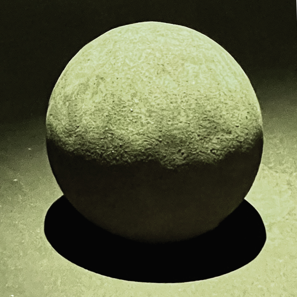 Kugel mit Schatteneffekt in grün gehalten